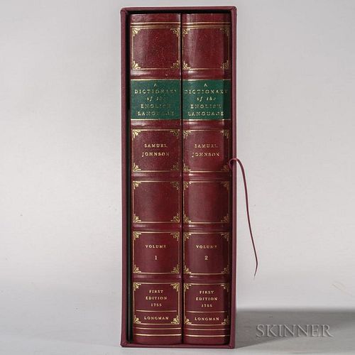 Johnson, Samuel (1709-1784) Facsimile Edition of A Dictionary of the English Language.