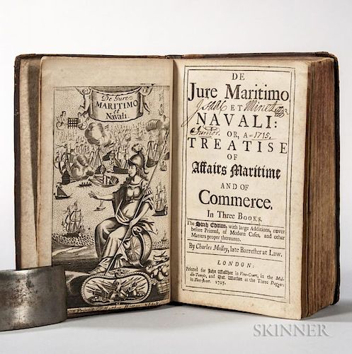 Molloy, Charles (1646-1690) De Jure Maritimo et Navali: or, a Treatise of Affairs Maritime and of Commerce.