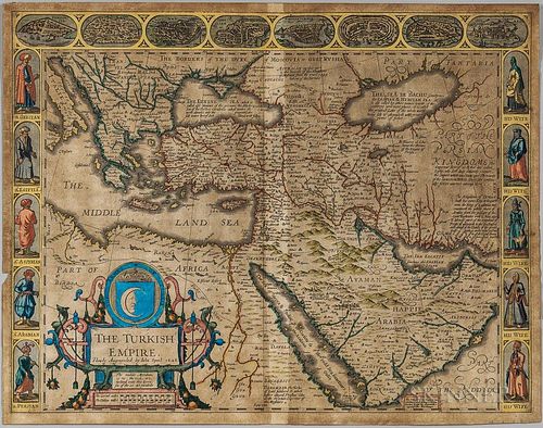 Turkey. John Speed (1552-1629) The Turkish Empire.