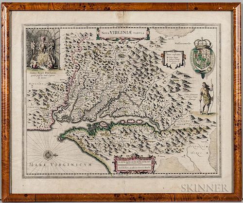 Virginia. Henricus Hondius (1573-1650) Nova Virginiae Tabula.
