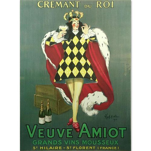 Leonetto Cappiello, French (1875-1942) "Crement du Roi" Color Lithograph Poster.