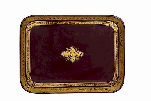Two Regency Papier Mache Trays Width of wider 21 1/2 inches.