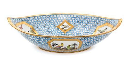 An English Porcelain Serving Bowl Width 12 3/4 inches.