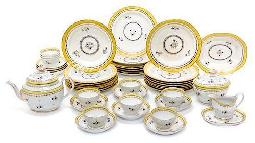An Assembled Chamberlains Worcester Porcelain Dessert Service Diameter of plates 9 inches.