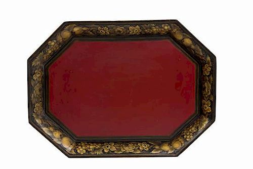 Two Regency Papier Mache Trays Width of wider 33 inches.
