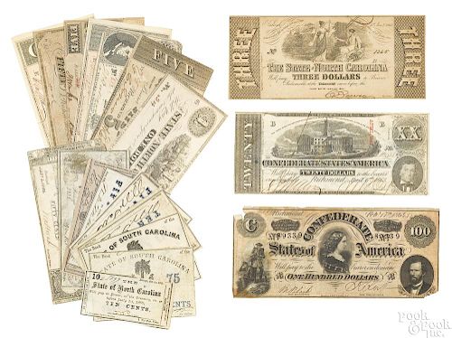 North and South Carolina, Confederate currency