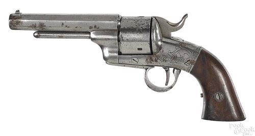Bacon Mfg. Co. nickel plated six shot revolver