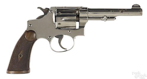 Smith & Wesson nickel plated revolver