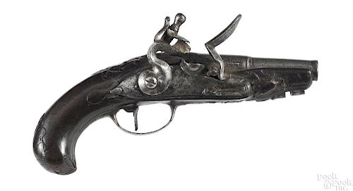 Small European flintlock pistol