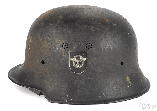 German M34 WWII era steel police helmet