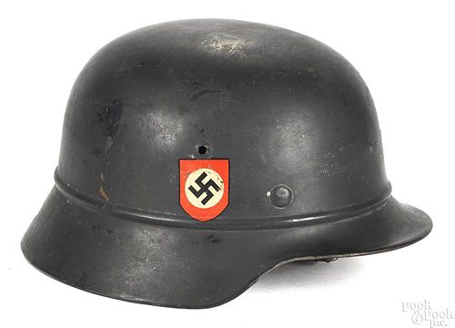 German WWII M42 beaded steel police helmet