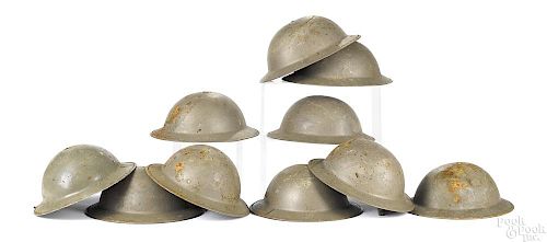 Ten post WWII Dutch Verblifa helmets