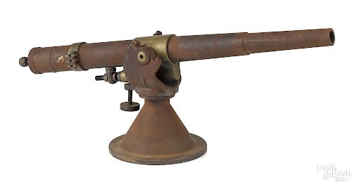 Unmarked iron breech loading signal cannon