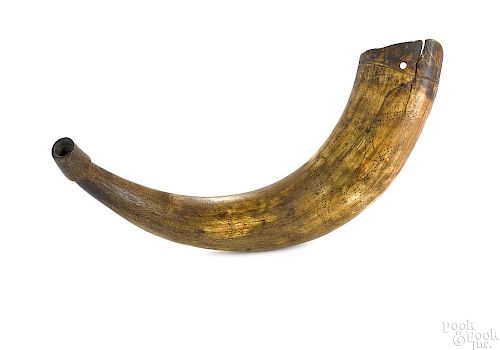 American decorated hunting horn