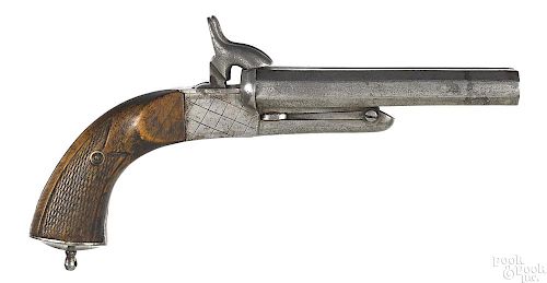 Belgian double barrel pinfire pistol