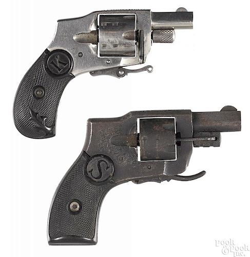 Two Baby Hammerless folding trigger revolvers