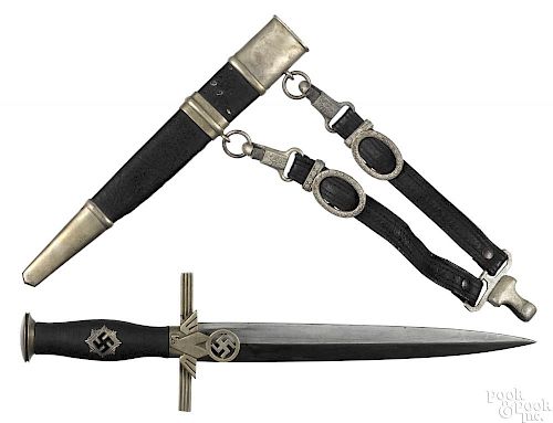 WWII German RLB Nazi dagger and scabbard