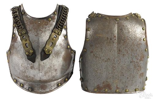 European steel Cuirass breast and back plate armor