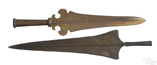 Two iron polearms