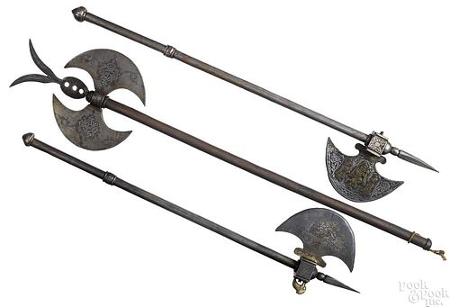 Three Indo-Persian battle axes