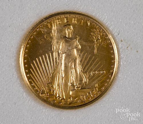 US Standing Liberty 1999 gold coin.