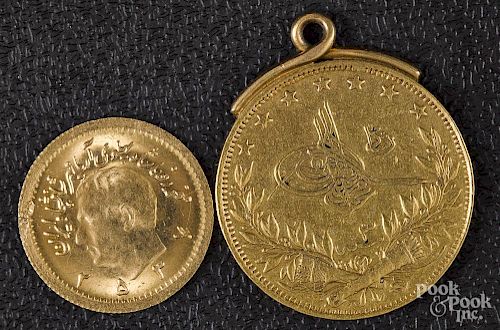 Iran 1/4 Pahlavi gold coin
