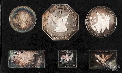 1969 silver Eagles Nest six-piece set