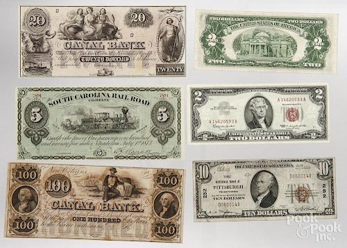 Two New Orleans Canal Bank notes