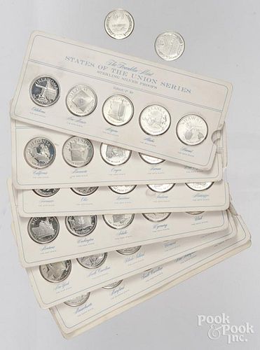 Thirty-five sterling silver proofs