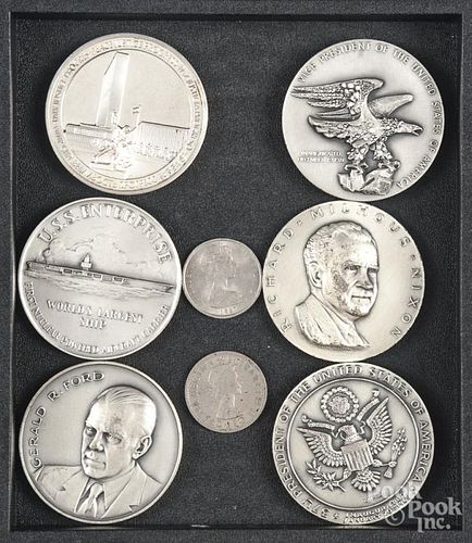 Five Medallic Art Co. pure silver medallions