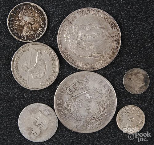 Foreign coins, etc.