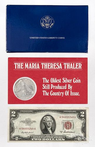 1986 US Liberty coin three-piece set, etc.