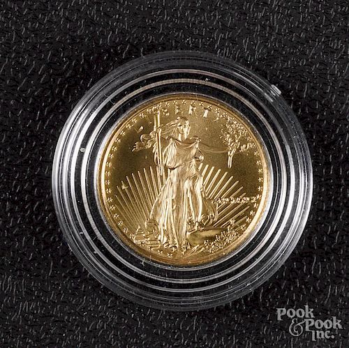 American eagle five dollar gold coin.