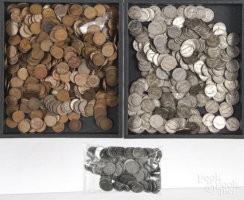 Early US nickels and pennies