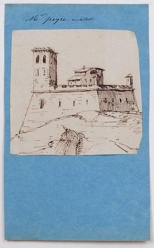 ATTRIBUTED TO MARIE JOSEPH PEYRE (1730-1785): FORTRESS STUDY