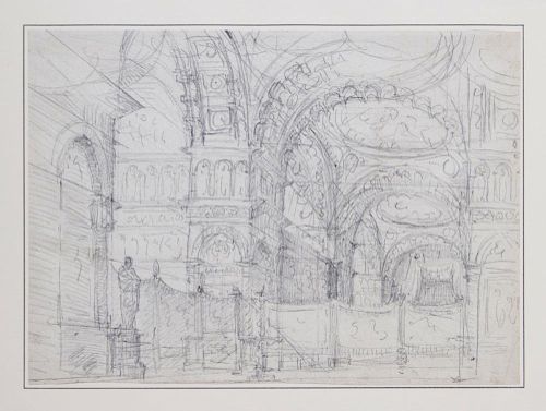 ATTRIBUTED TO GIRALAMO MAGNANI (1815-1889): DESIGN FOR A STAGE SET