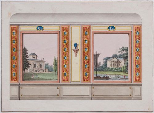 FRENCH SCHOOL: DESIGN FOR A PALACE AND GARDEN
