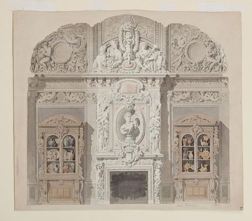 ALBERT CHARLES TISSANDIER (1839-1906): DESIGN FOR INSTALLATION OF A COLLECTION