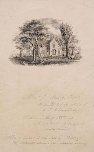ALEXANDER JACKSON DAVIS (1803-1892): CUSTOM HOUSE, NEW YORK; CAPITOL, INDIANA PLAN OF PRINCIPAL FLOOR; AND CAPITOL OF THE STA
