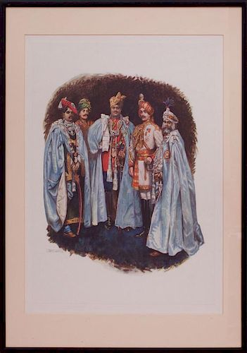 AFTER BYAM SHAW (1872-1919): THE INDIAN ROYALS; AND FIVE INDIAN ROYALS