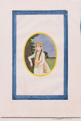 INDIAN SCHOOL: PORTRAIT OF A YOUNG NOBLEMAN