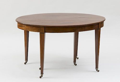 DIRECTOIRE STYLE MAHOGANY EXTENSION DINING TABLE