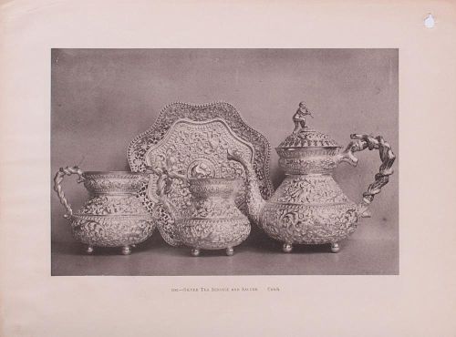 20TH CENTURY SCHOOL: DESIGNS FOR INDIAN SILVER: FIVE PLATES