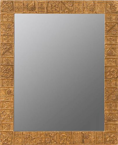 AESTHETIC MOVEMENT GILT-GESSO AND GILTWOOD MIRROR