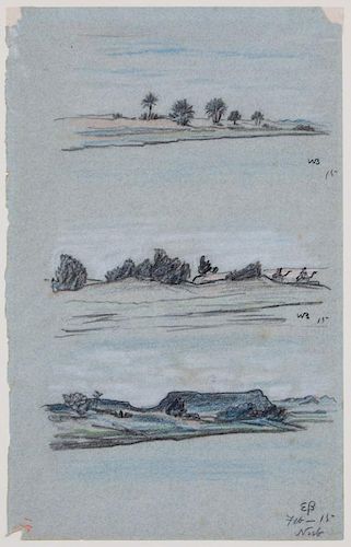 ELIHU VEDDER (1836-1923): FOUR DESERT LANDSCAPES