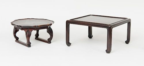 TWO CHINESE WOOD STANDS