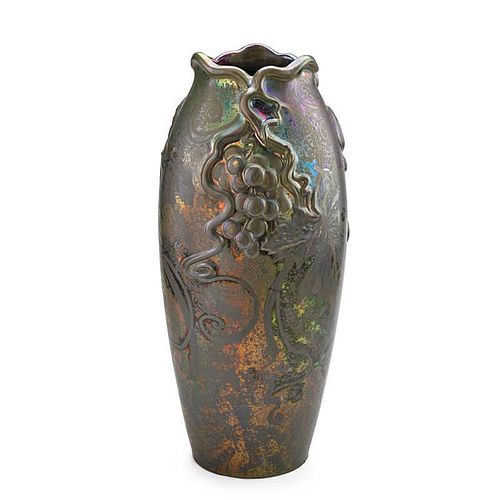 JACQUES SICARD; WELLER Rare floor vase
