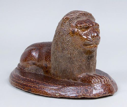 AMERICAN 'SEWER TILE' MODEL OF A LION