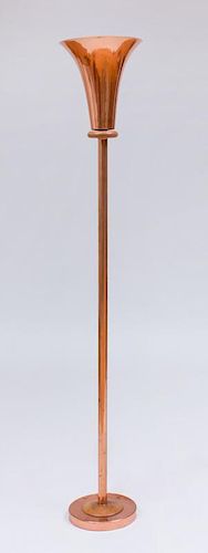 20TH CENTURY COPPER STANDING LAMP, MODERN