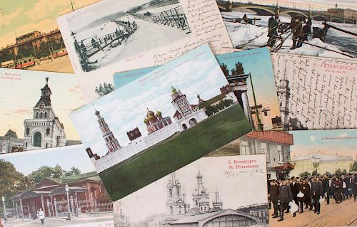 COLLECTION OF POSTCARDS OF ST. PETERSBURG AND RUSSIA